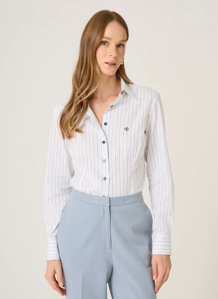 camisa ml slim ft listrado dudalina