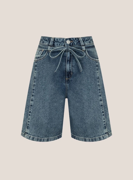 bermuda jeans maria evasê dudalina