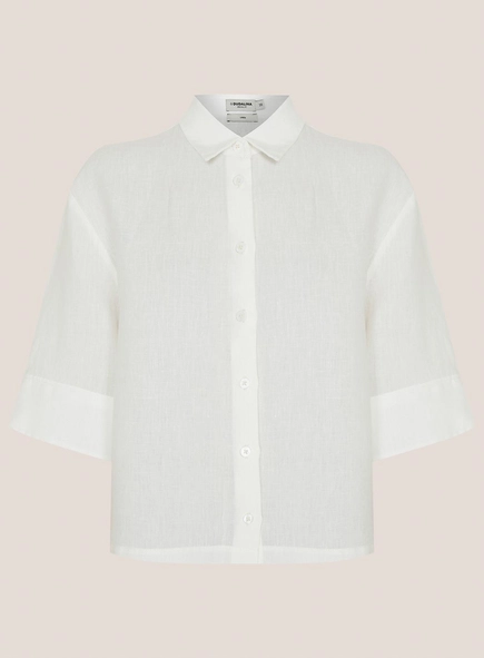 camisa mc linho color dudalina