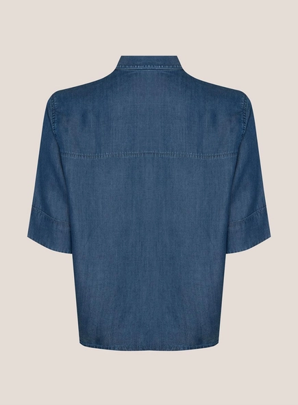 camisa jeans mc cropped lioc dudalina