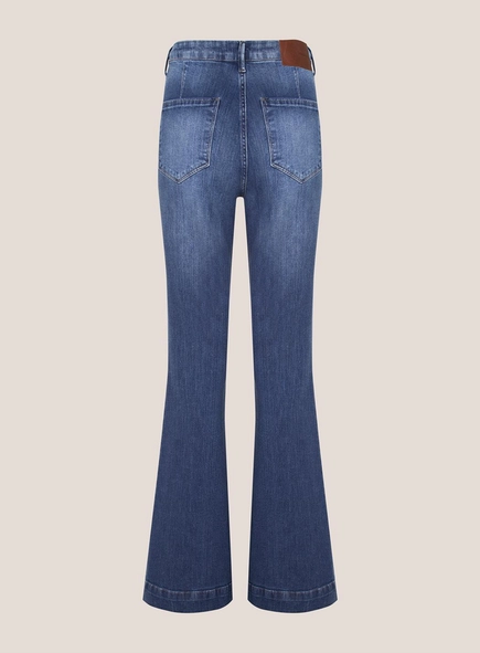 calça jeans raquel flare dudalina