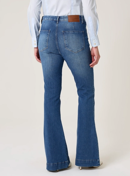 calça jeans raquel flare dudalina