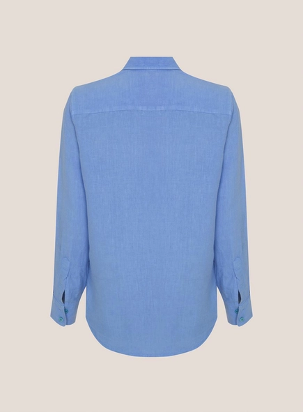 camisa ml regular linho colo dudalina