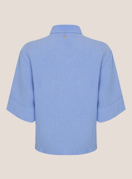 camisa mc linho color dudalina