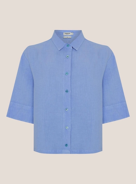 camisa mc linho color dudalina