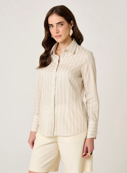 camisa ml slim ft listrado dudalina
