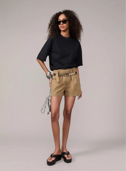 short com cinto animale jeans
