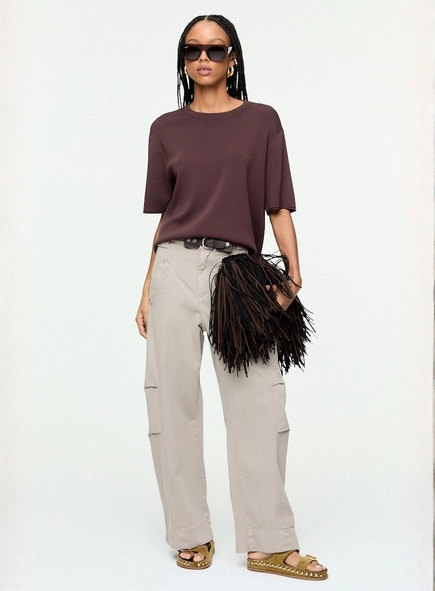 calça sarja barrel cinto destac animale jeans