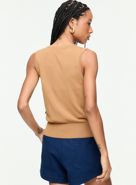 colete tricot com botão animale jeans