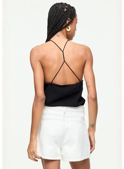 short sarja cint alta pesponto animale jeans