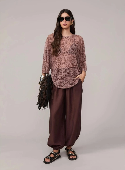 blusa tule mc est onça grao color animale jeans