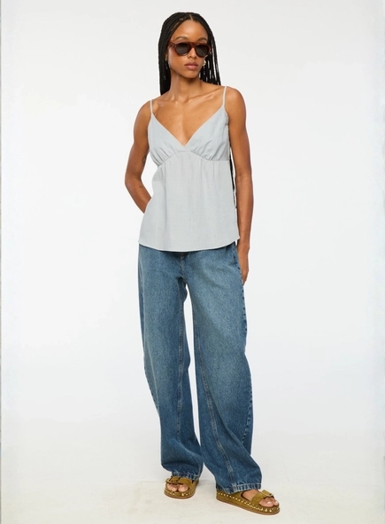top linho millie animale jeans
