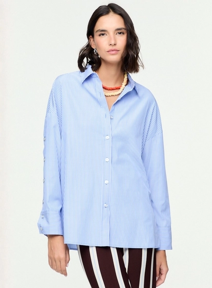 camisa basic listrada animale jeans