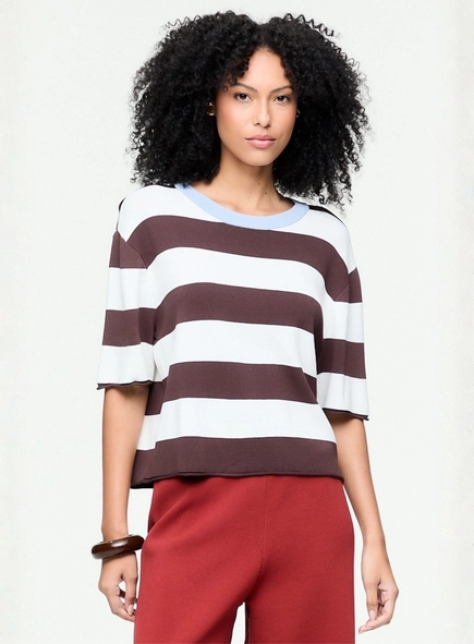 camiseta tricot listrada animale jeans