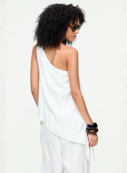 blusa um ombro amarração dolomites animale jeans