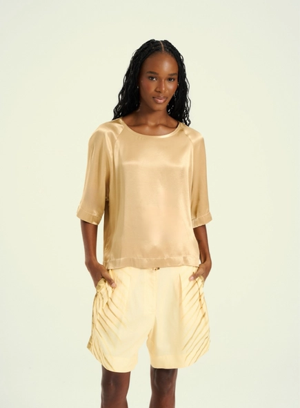 blusa acetinada minimalista open