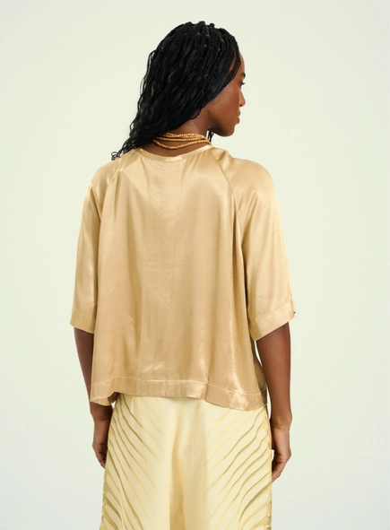 blusa acetinada minimalista open
