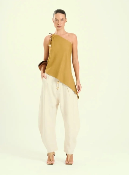 blusa assimétrica um ombro open