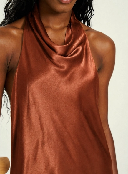 blusa acetinada assimétrica open