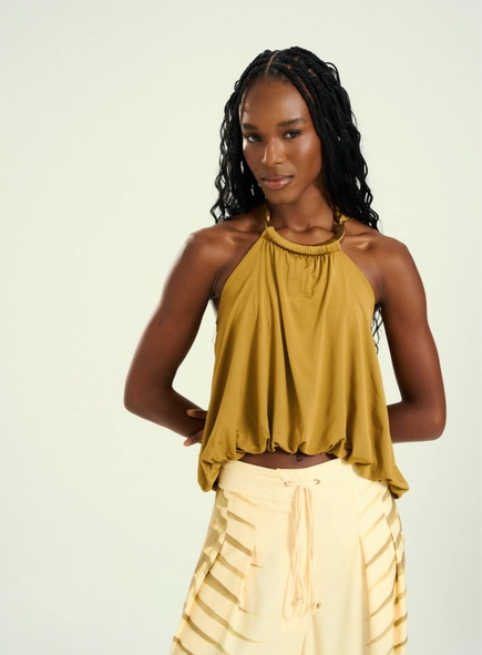 blusa cropped frente única open