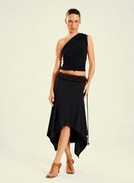 blusa malha um ombro open