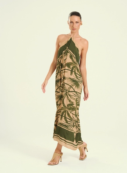 vestido midi tropical open
