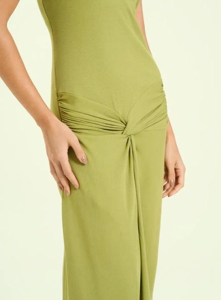 vestido midi um ombro open