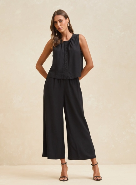 calça pantacourt fluída forum