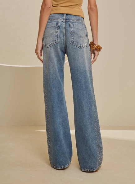 calça jeans new com aplicação forum