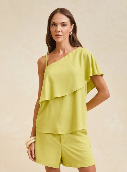 blusa assimétrica camadas forum