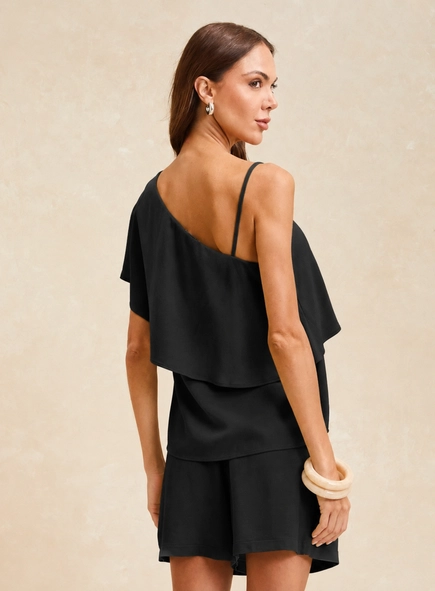 blusa assimétrica camadas forum
