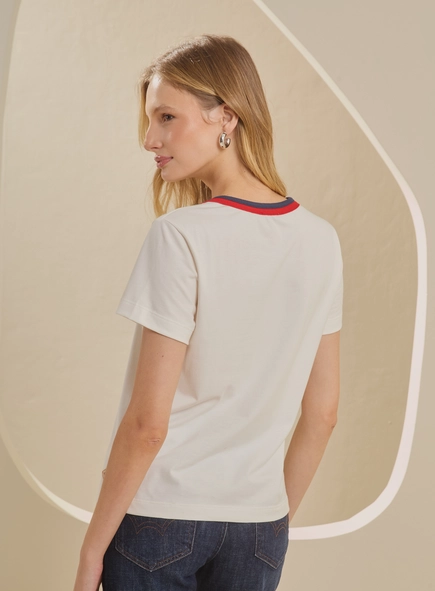 camiseta vintage gola contraste forum