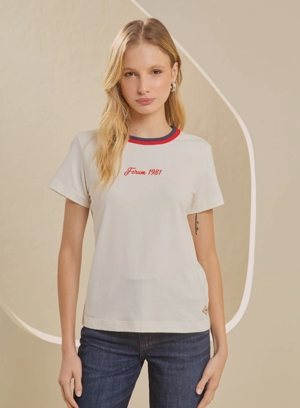 camiseta vintage gola contraste forum
