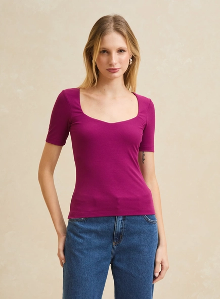 blusa malha canelado premium forum