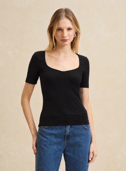 blusa malha canelado premium forum