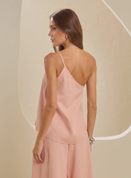 blusa um ombro crepe premium forum