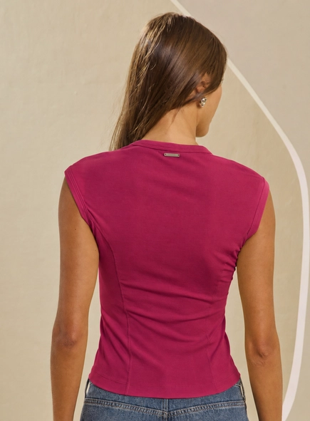 blusa sem manga canelado premium forum