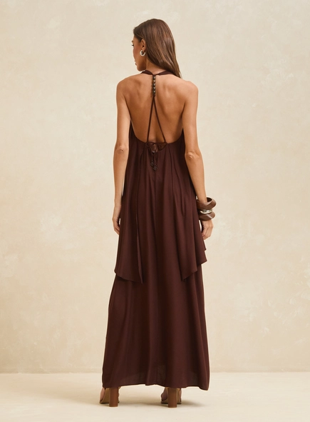vestido longo camadas forum