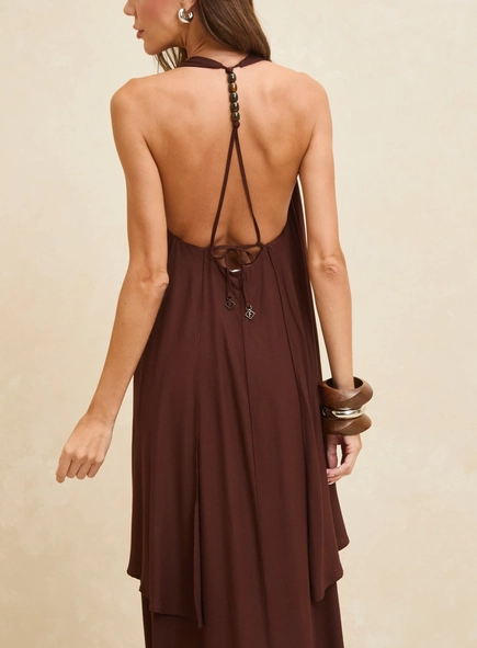 vestido longo camadas forum