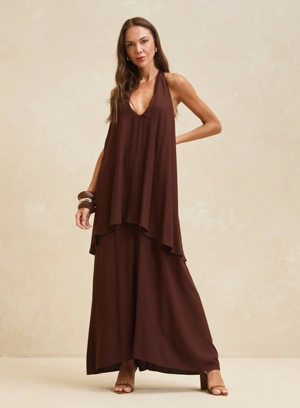 vestido longo camadas forum