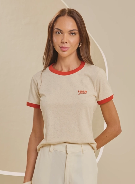 camiseta malha natural linho premium forum
