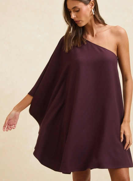 vestido curto uma manga flow forum