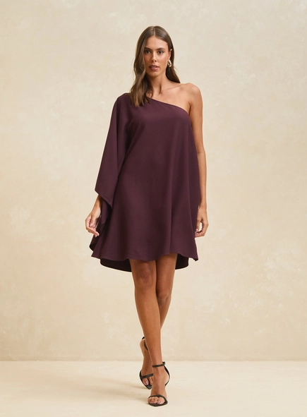 vestido curto uma manga flow forum