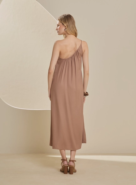 vestido midi um ombro gretha premium forum