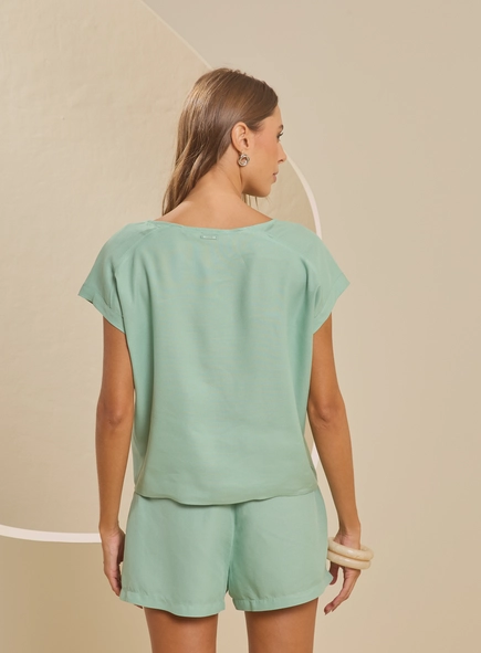 blusa linho minimal mint forum