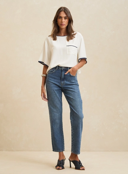 blusa visco detalhes navy forum