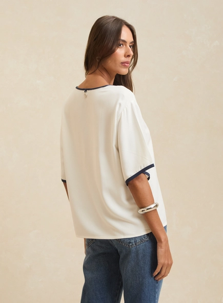 blusa visco detalhes navy forum