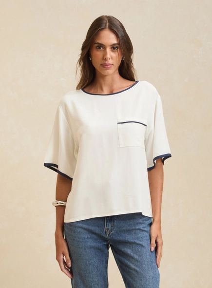 blusa visco detalhes navy forum