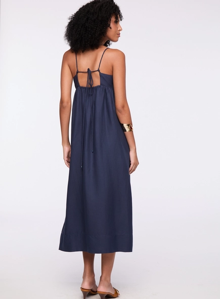 vestido midi busto torção animale