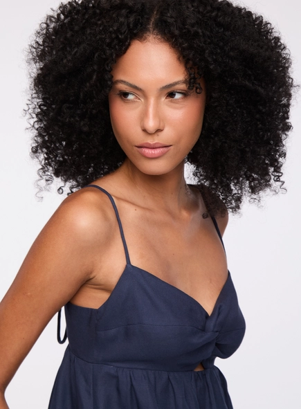 vestido midi busto torção animale